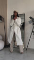 "LOTUS 13" leather imitation trench - WHITE